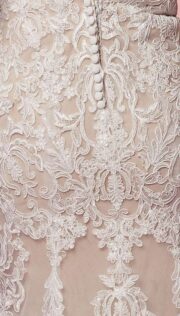 Sleeveless V-Neck Lace Bateau Wedding Gown - Image 6
