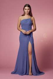 One Shoulder Draped Hip with Slit - Image 2