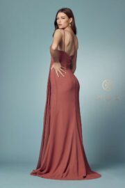 One Shoulder Draped Hip with Slit - Image 6