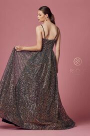 V-Neckline Sequin Ballgown - Image 2