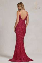 Sequin Cut Out Mermaid Gown - Image 7