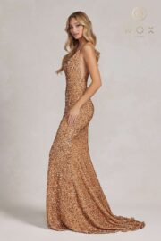 Sequin Cut Out Mermaid Gown - Image 2