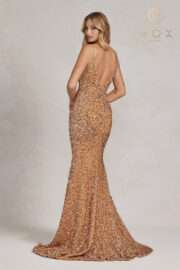 Sequin Cut Out Mermaid Gown - Image 3