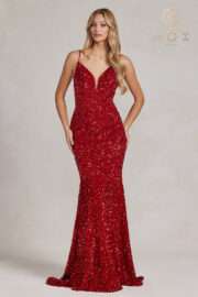 Sequin Cut Out Mermaid Gown - Image 8