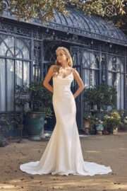 Simple Cowl Neckline Mermaid Wedding Gown - Image 2