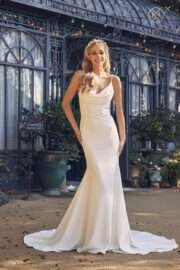 Simple Cowl Neckline Mermaid Wedding Gown - Image 3