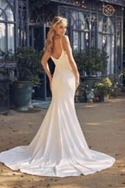 Simple Cowl Neckline Mermaid Wedding Gown