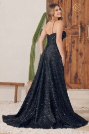 A-Line Sequin Spaghetti Strap Dress - Image 2