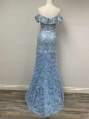 Long off shoulder straps and a beautifull folded straight back Slit - Image 2