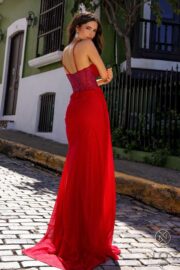 Captivating ensemble featuring a bustier corset adorned with rhinestone - Image 2