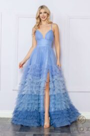 Strapless A-Line Long Ruffle Skirt Dress