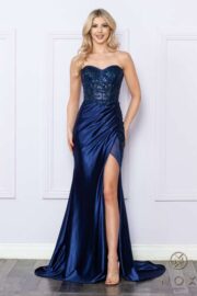Sweetheart Sequin Bodice with Ruched Hip Dress - Image 10