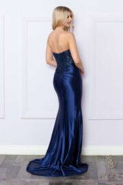 Sweetheart Sequin Bodice with Ruched Hip Dress - Image 7