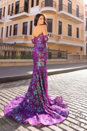 Strapless Sequin Embellished Long Gown - Image 4
