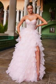 Strapless Sweetheart Top Layered Tulle Dress - Image 3