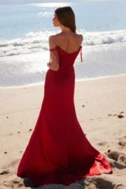 Fringed Off-Shoulder Sequin Sweetheart Neckline Dress - Image 6