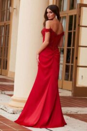 Satin Sweetheart Sequin Applique Boned Waistline - Image 5