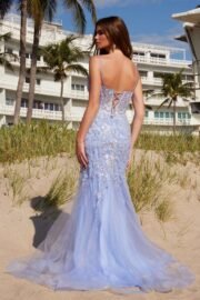 Sweetheart Neckline Sequin Applique Trumpet Dress - Image 2