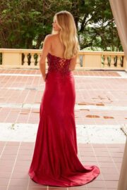 Glitter Satin Sequin Lace Up Bodice Dress - Image 6