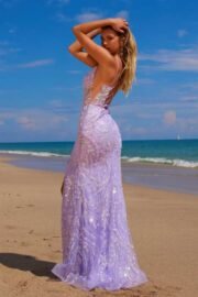 Sweetheart Fully Beaded Dress with Boned Waistline - Image 4