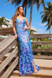 RADIANT FULL SEQUIN LONG DRESS WITH SEMI TRAIN - Image 7