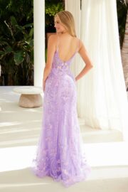 V-Neck Sequin Tulle Detachable Skirt Dress - Image 2