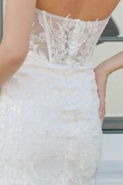 Sweetheart Sheer Lace Corset Embroidered Wedding Dress - Image 5