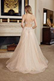 LONG A LINE GOWN SWEETHEART BUSTLINE WITH SPAGHETTI STRAPS - Image 5