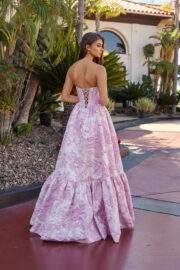BALL GOWN DRESS JACQUARD MATERIAL WITH A SEMI-SWEETHEART BUST - Image 6