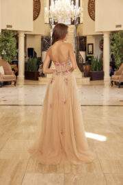 STRAPLESS TULLE BALL GOWN WITH FLORAL SEQUINED EMBROIDERY - Image 4
