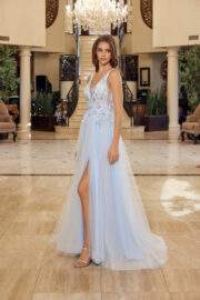 FULL FLOWER EMBROIDERED BODICE A LINE TULLE MATERIAL - Image 4