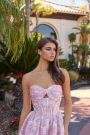BALL GOWN DRESS JACQUARD MATERIAL WITH A SEMI-SWEETHEART BUST - Image 8