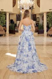 STRAPLESS RUFFLE A LINE GOWN WITH BEADED SWEETHEART NECKLINE - Image 7