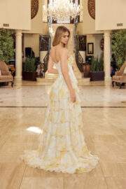 STRAPLESS RUFFLE A LINE GOWN WITH BEADED SWEETHEART NECKLINE - Image 4