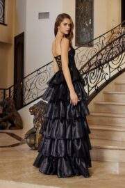 SHINY ORGANZA SCOOP BUSTLINE FULLY SEQUINED BODICE - Image 2