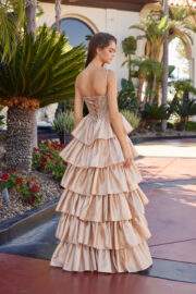SHINY ORGANZA SCOOP BUSTLINE FULLY SEQUINED BODICE - Image 4