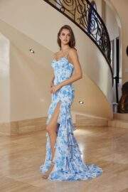LONG FIT AND FLARE CHIFFON MATERIAL AND THIN STRAP - Image 8