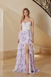 CHIFON STRAPLESS MULTILAYERED SKIRT SWEETHEART - Image 10
