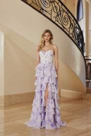 CHIFON STRAPLESS MULTILAYERED SKIRT SWEETHEART - Image 9