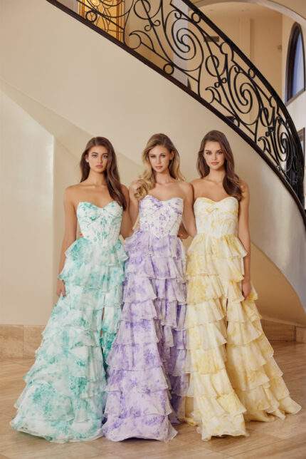 CHIFON STRAPLESS MULTILAYERED SKIRT SWEETHEART