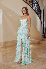 CHIFON STRAPLESS MULTILAYERED SKIRT SWEETHEART - Image 7