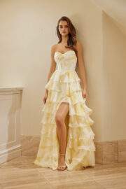 CHIFON STRAPLESS MULTILAYERED SKIRT SWEETHEART - Image 4