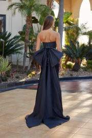 STRAPLESS GOWN FEATURING A RUCHED ACROSS TAFFETA BUSTLINE - Image 2