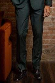 DARK GREEN STRETCH SUIT - Image 3