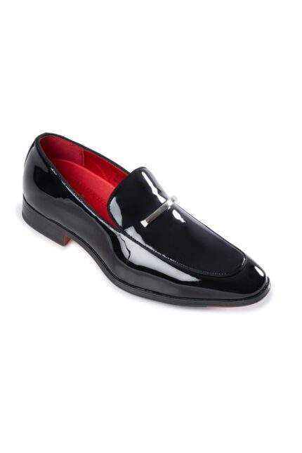 BLACK PATENT LEATHER LOAFERS