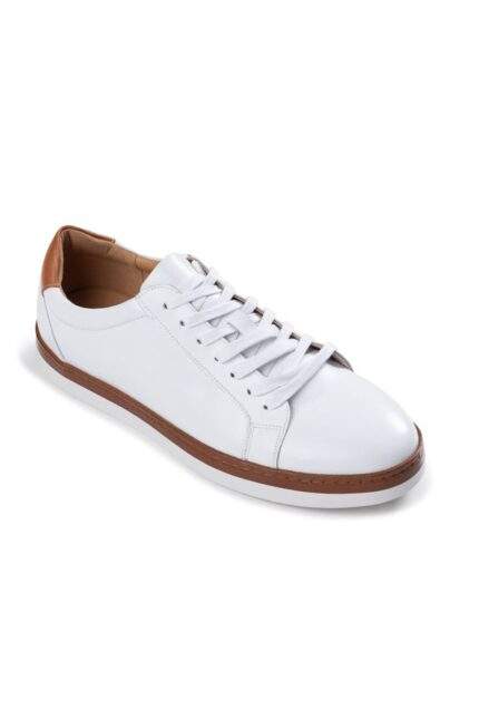 WHITE PORTER LEATHER DRESS SNEAKER