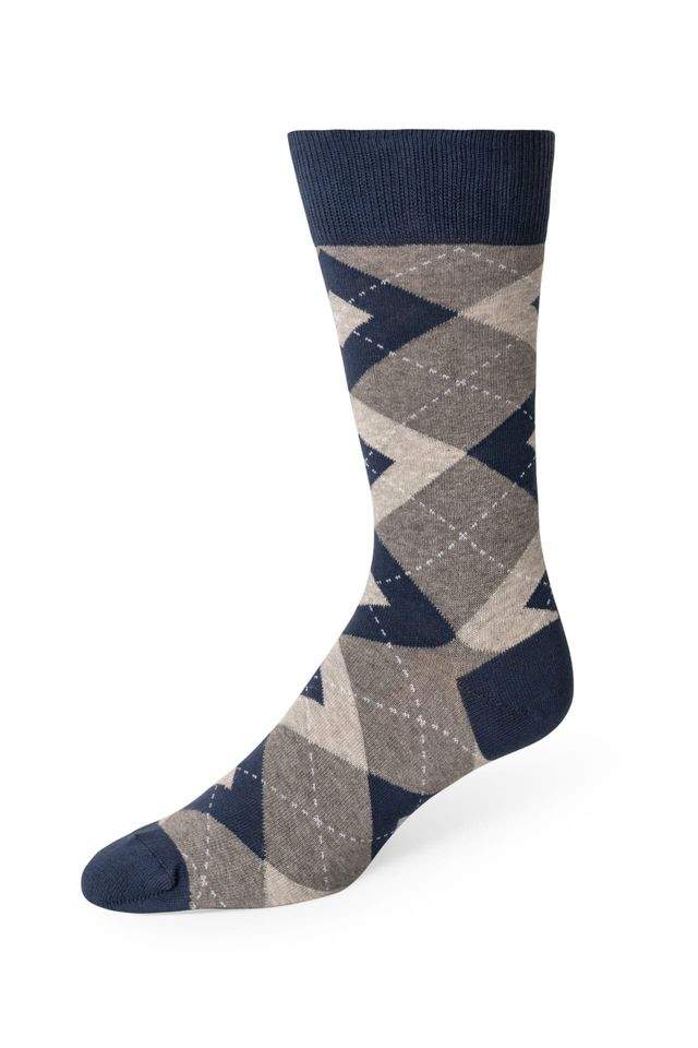 640x960_patterned-socks-navy-grey-argyle-XPNG NAVY GREY ARGYLE SOCKS - Image 1