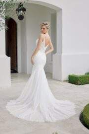 MERMAID TULLE GOWN LACE SEQUINED APPLIQUE ILLUSION BODICE - Image 2