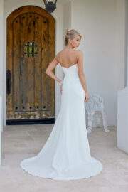 SWEETHEART STRAPLESS NECKLINE BONED BODICE RUCHED WAISTLINE - Image 4