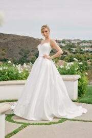 SATIN BALL GOWN WITH STRAPLESS SWEETHEART BODICE - Image 2